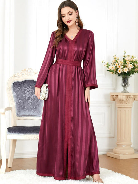 Romance in the Making Embroidery Women's Abaya Dress