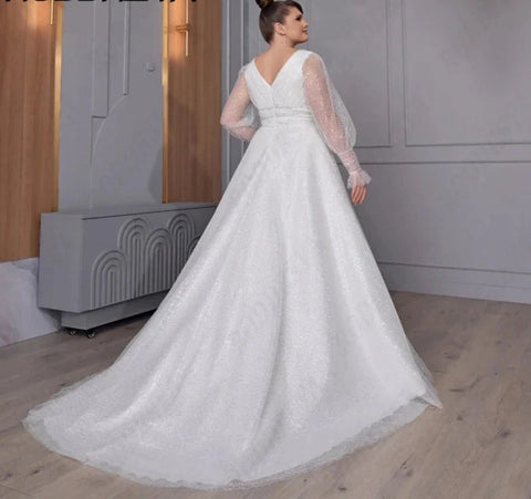 Exquisite Sparkling Plus-size Bridal Gown