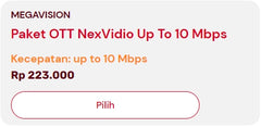 Paket OTT nexVidio up to 10 Mbps