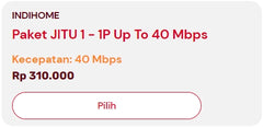 Paket JITU 1 - 1P Up To 40 Mbps