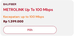 Paket METROLINK up to 100 Mbps