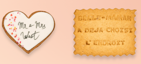 biscuits personnalisés pour un mariage