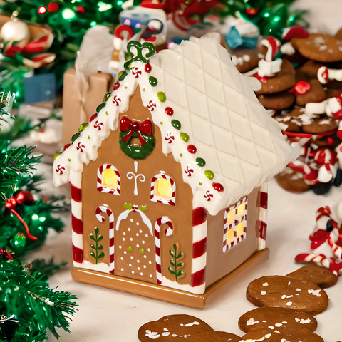 Gingerbread house shaped wax warmer