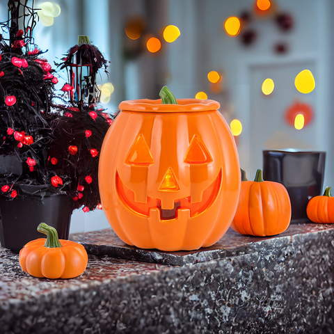 Pumpkin shaped wax warmer