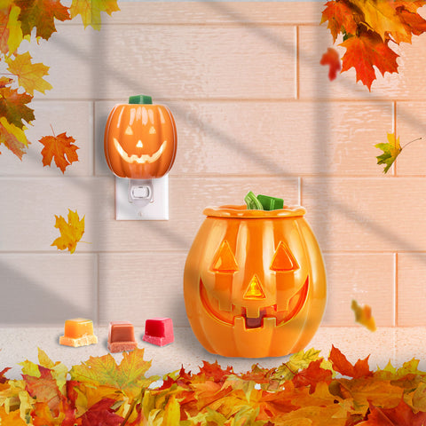 Jack-o-lantern wax warmers