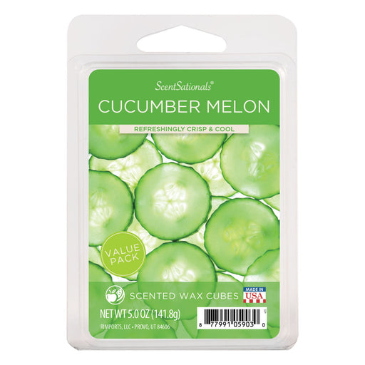Cucumber Melon Scented Wax Melts, ScentSationals, 2.5 oz (1-Pack) 