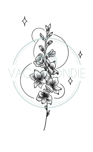 december birth flower narcissus tattoo