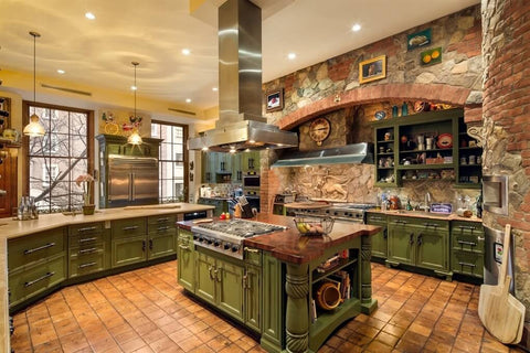 country-kitchen- green