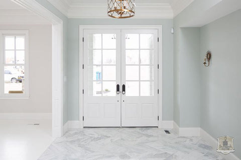 white-marble-herringbone-entryway