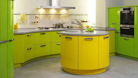 modern-yellow-green-kitchen
