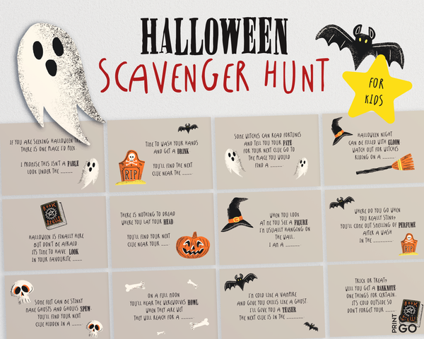 Indoor Halloween Scavenger Hunt for Kids