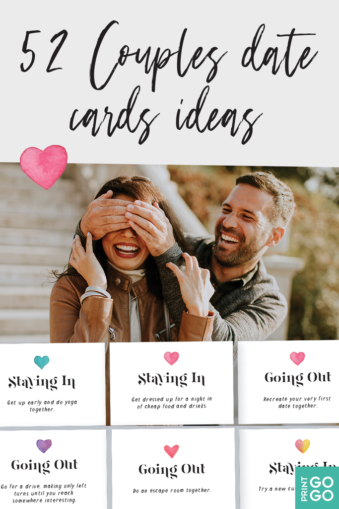 52 Couple Date Card Ideas for Going Out and Staying In – Print GoGo