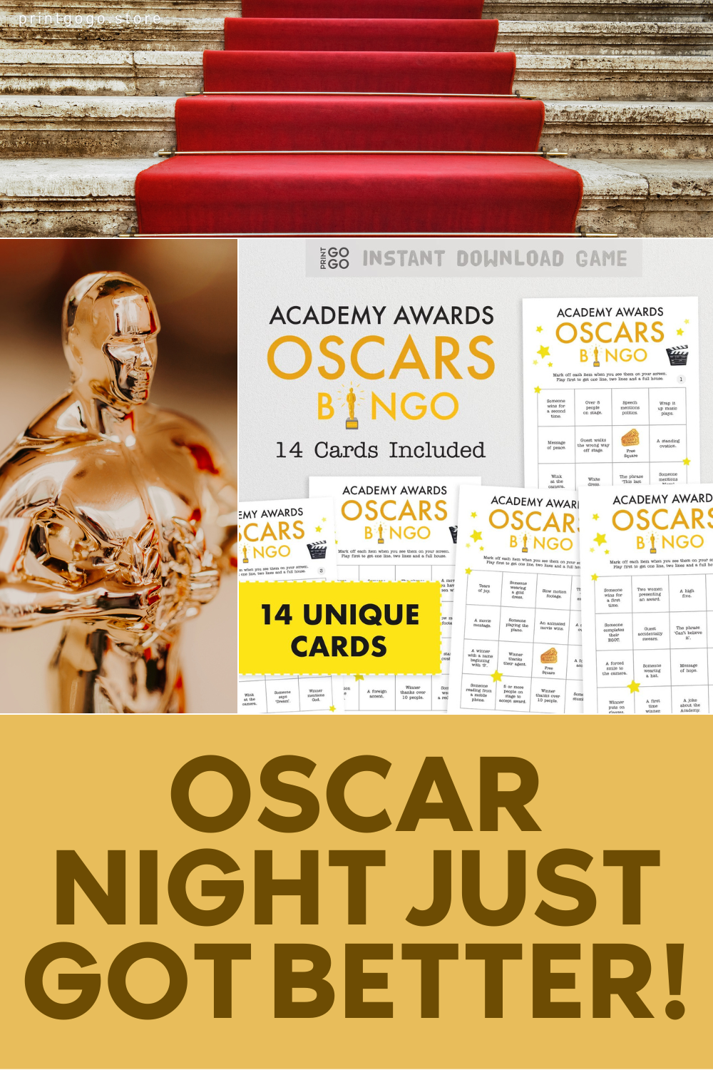 Oscar Night Just Got Better with These Bingo Cards!