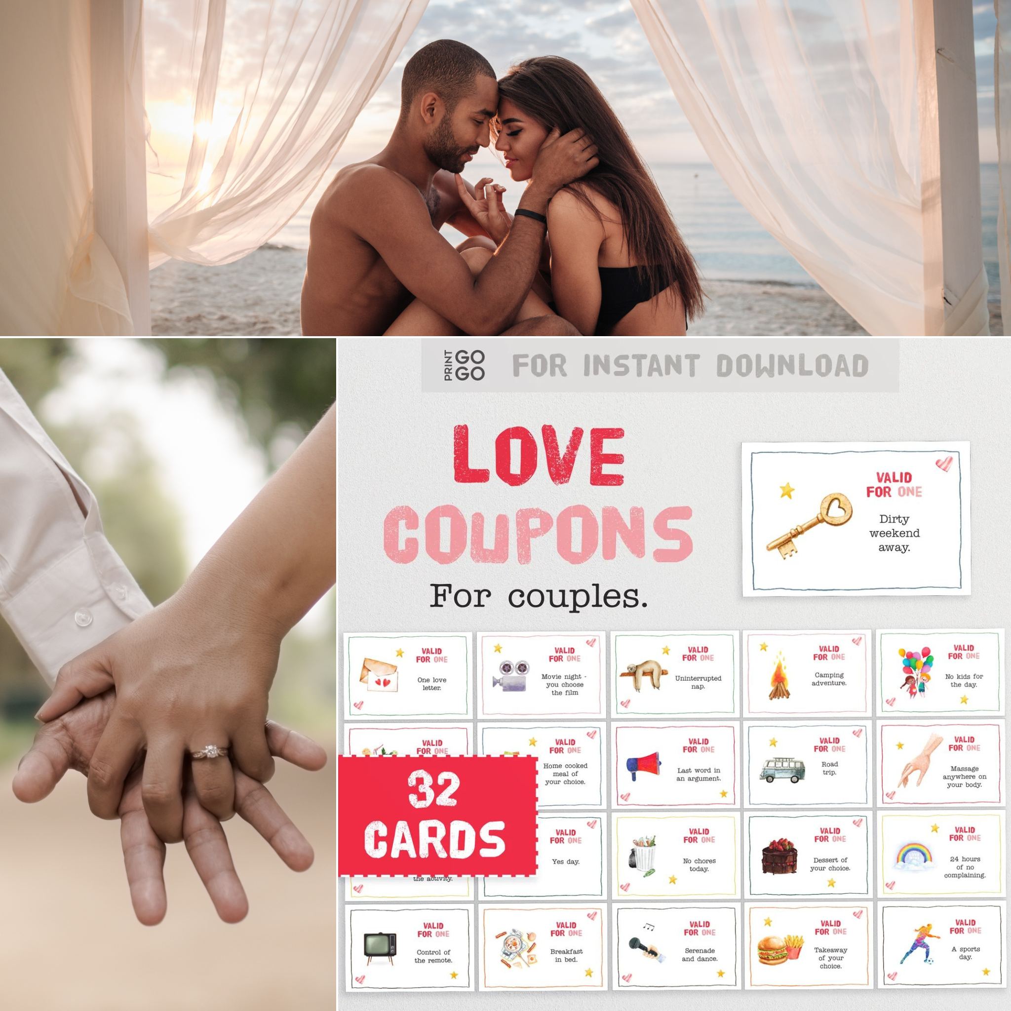 Couple Love Coupons - A Thoughtful Budget Friendly Gift for Lovers