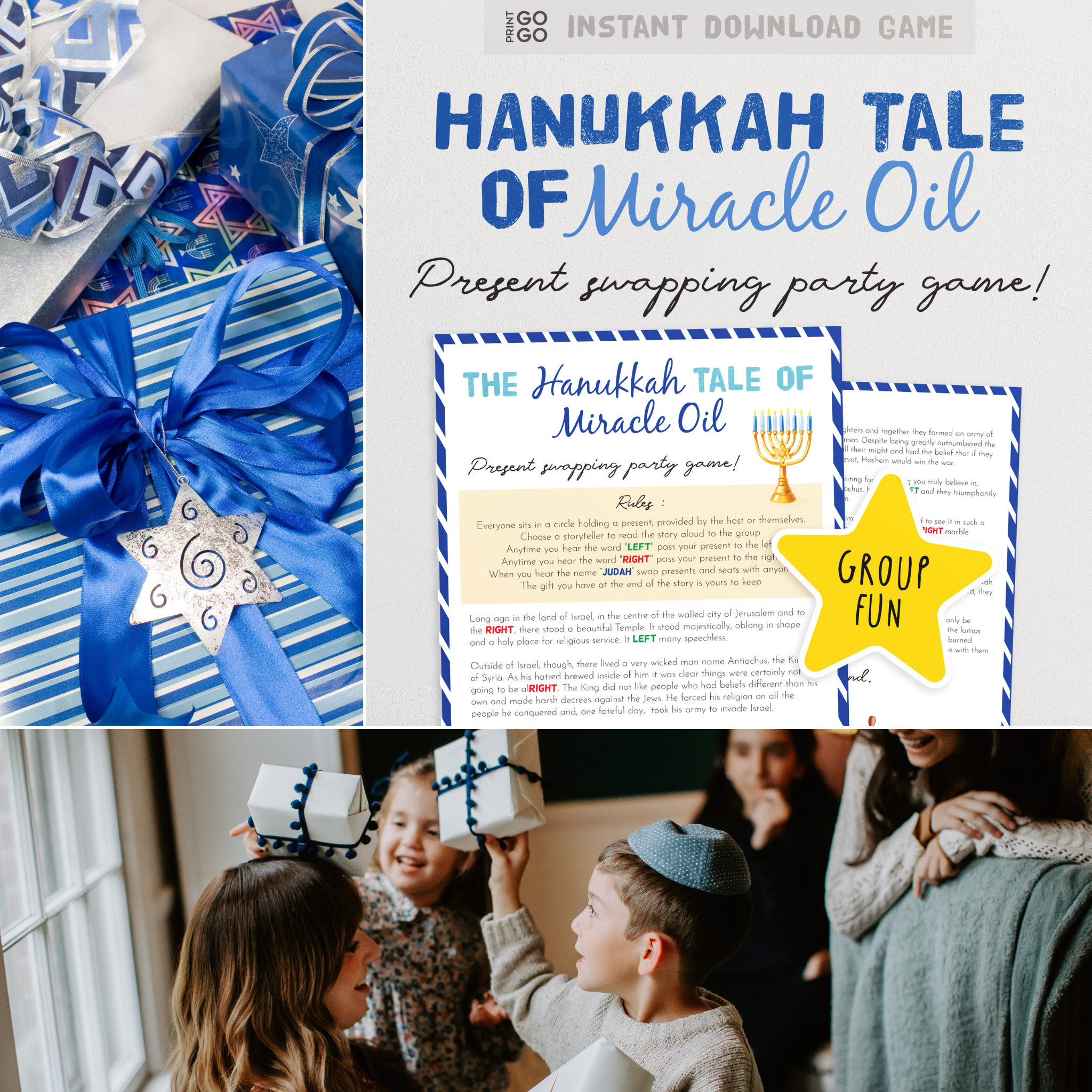 Passing Out Miracles: A Hanukkah Left Right Gift Exchange!