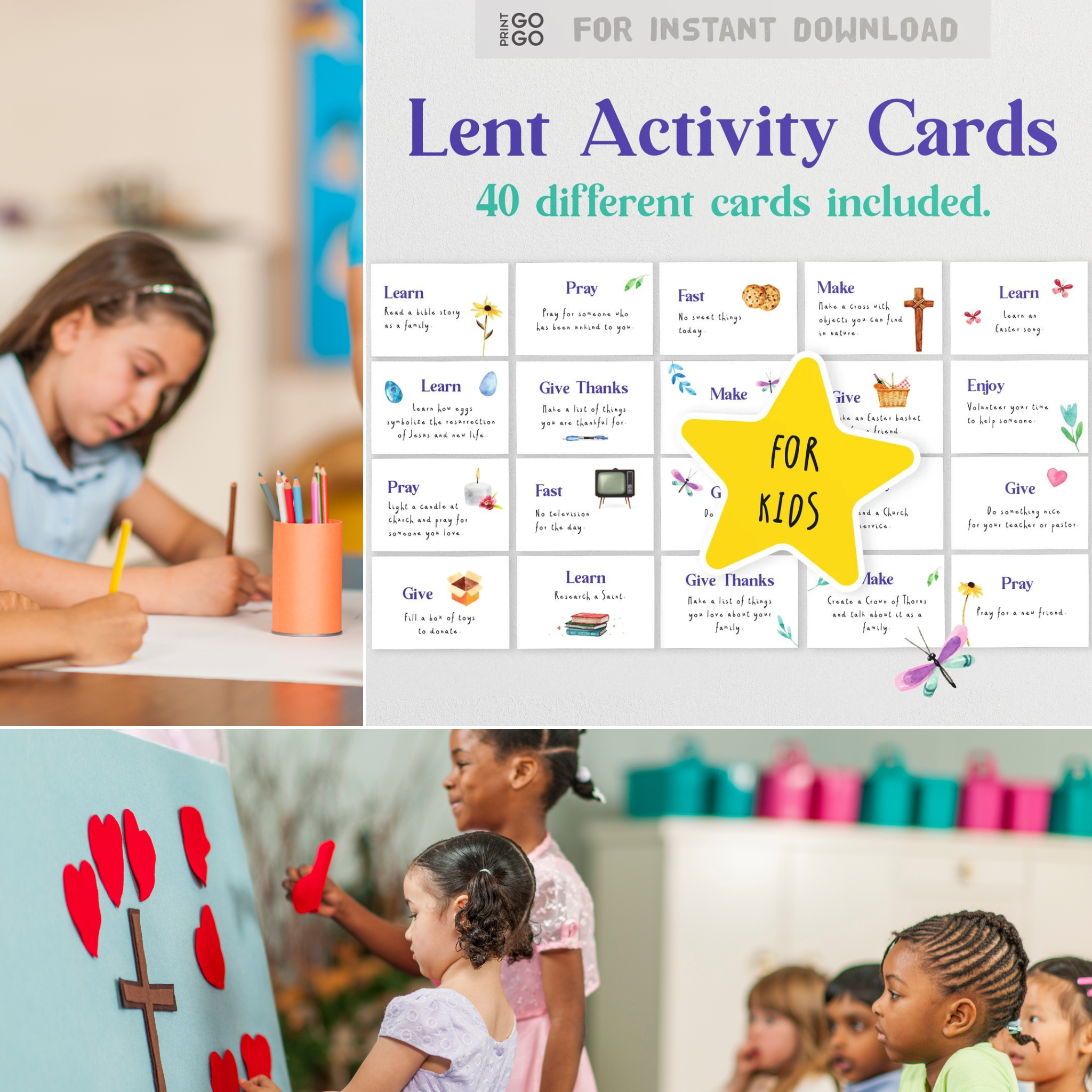 Get your kids excited with these 40 Lent Activity Cards!