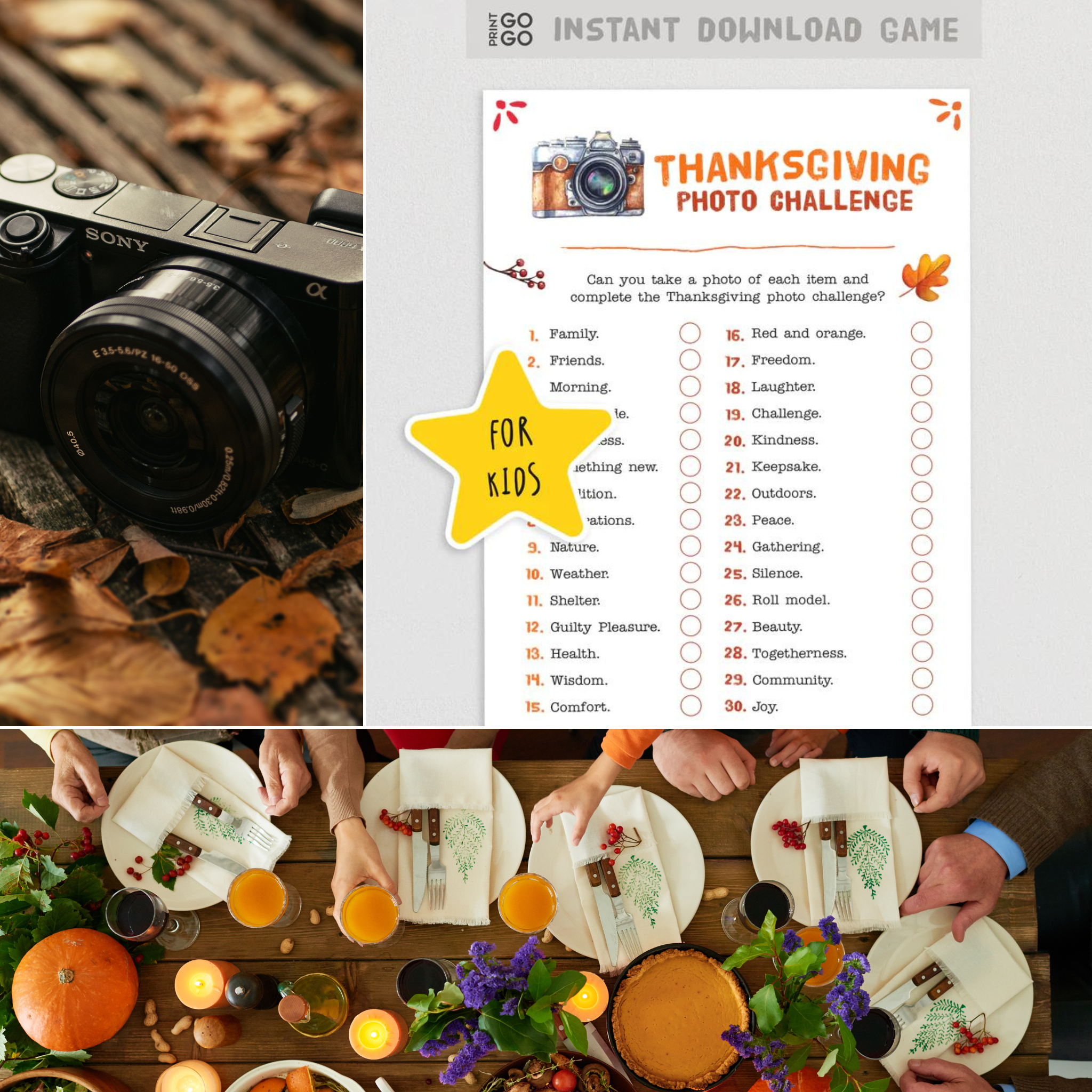 30 Picture Perfect Thanksgiving Challenges for Children