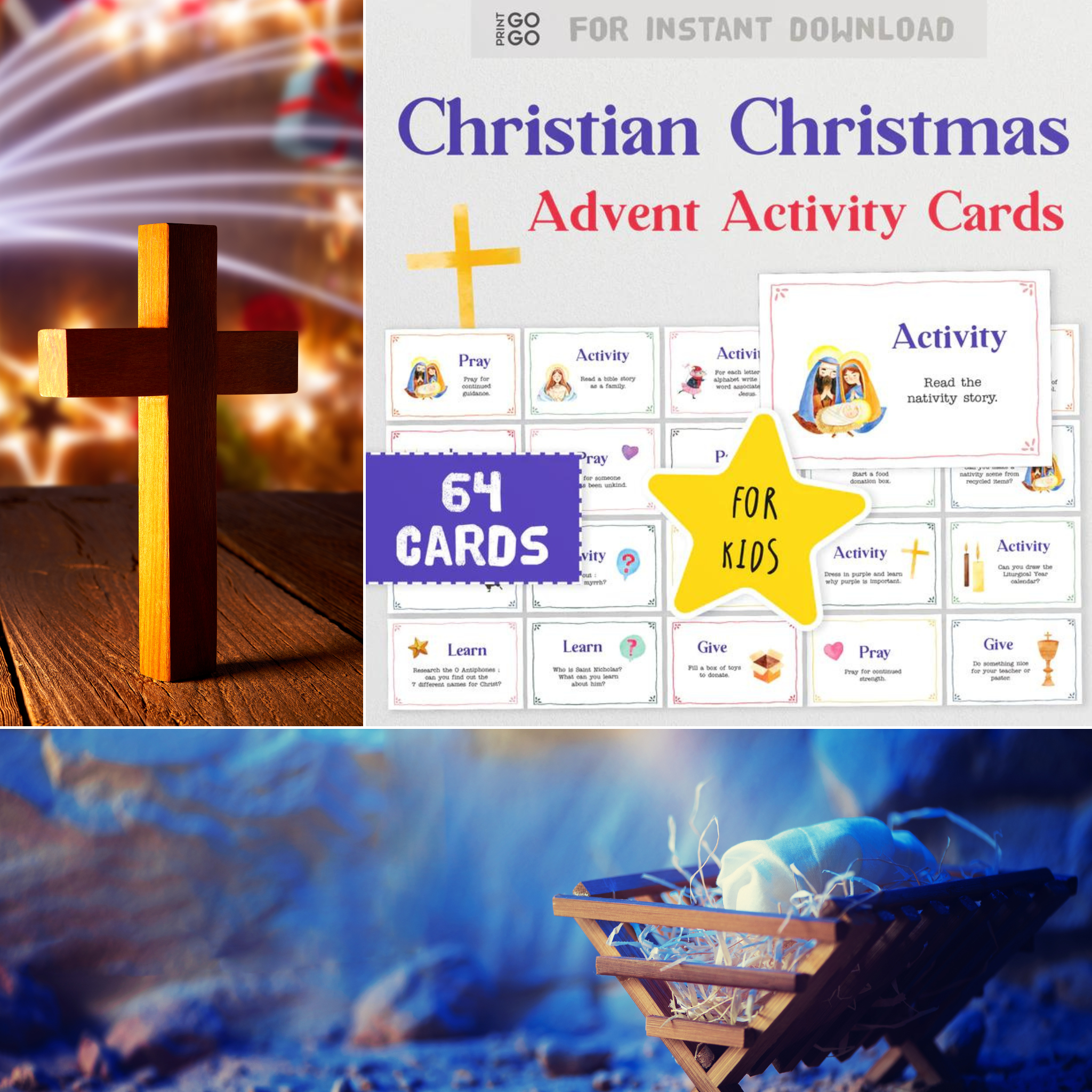64 Ideas for Celebrating Advent with Christian Activity Cards