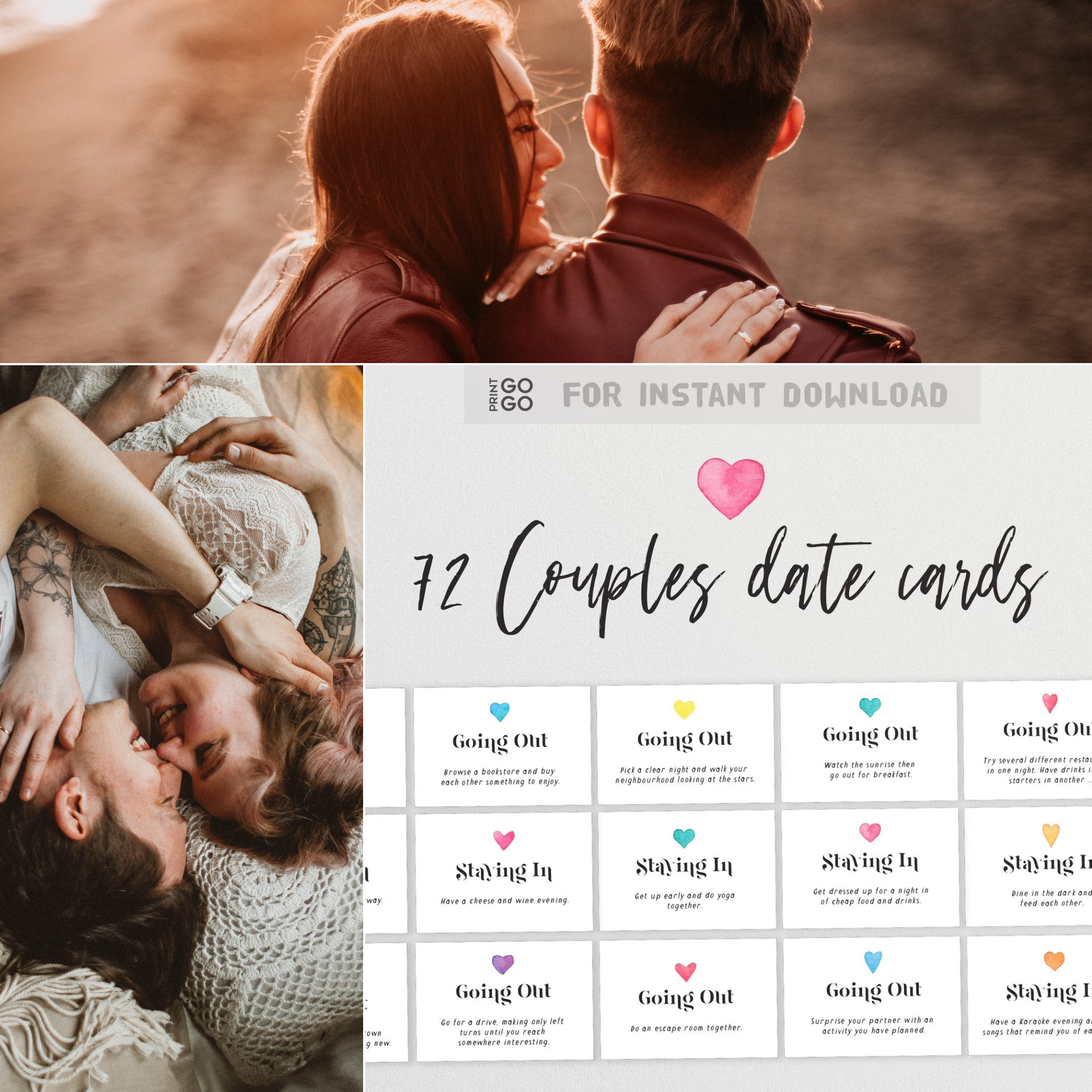 52 Couple Date Card Ideas for Going Out and Staying In – Print GoGo