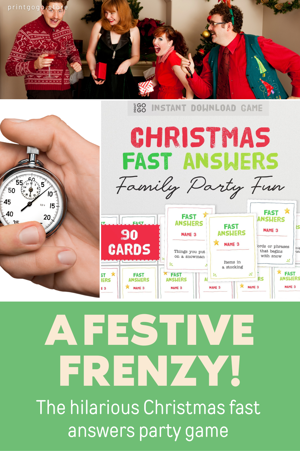 A Festive Frenzy: Christmas Fast Answers Party Game!