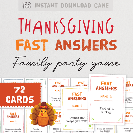 Christmas Think Fast Game – LivelyGamePrints