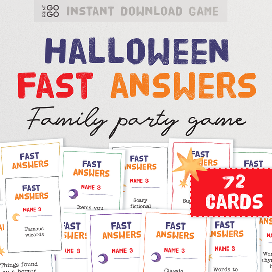 Christmas Fast Answers - The Fun Quick Thinking Family Party Game! – Print  GoGo