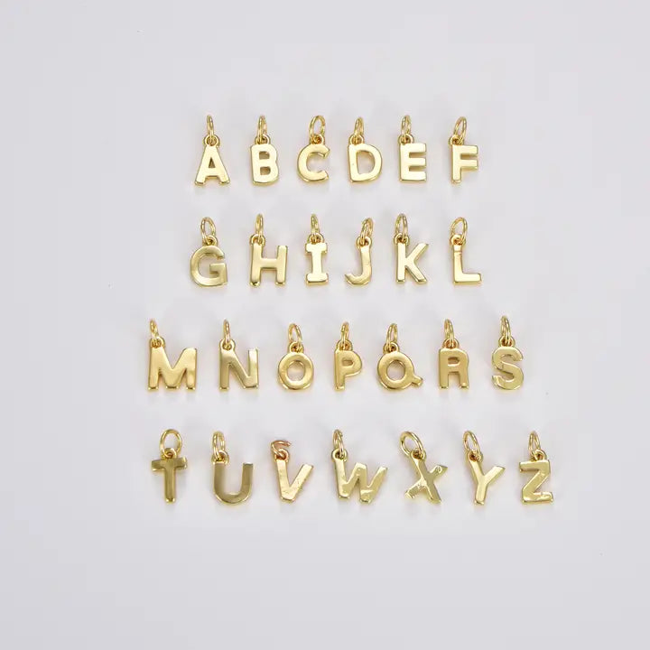 Initial Letter Charm Small Gold Filled