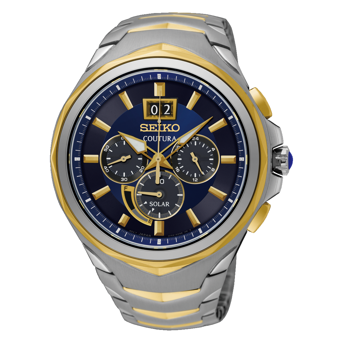 SEIKO Coutura Solar Chronograph Watch - Plaza Diamond Jewellery