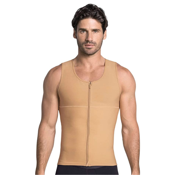 Shapewear & Fajas-Faja Hombre Reductora Colombiana Flat Seams Tecknology  Vest Back Pain Relief Zi- 