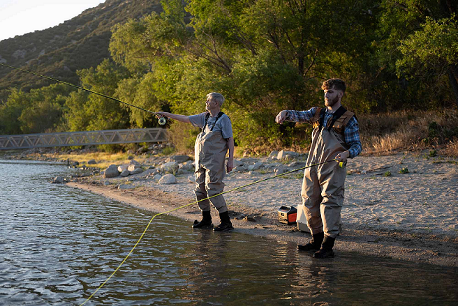 Gehen Sie mit ihrem Vater angeln und erleben sie die Natur