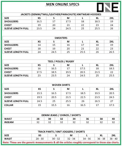 Size Guide – ONE