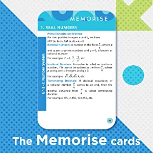 The Memorize Cards aims to help in better retention of key facts, formulae, and terms.
