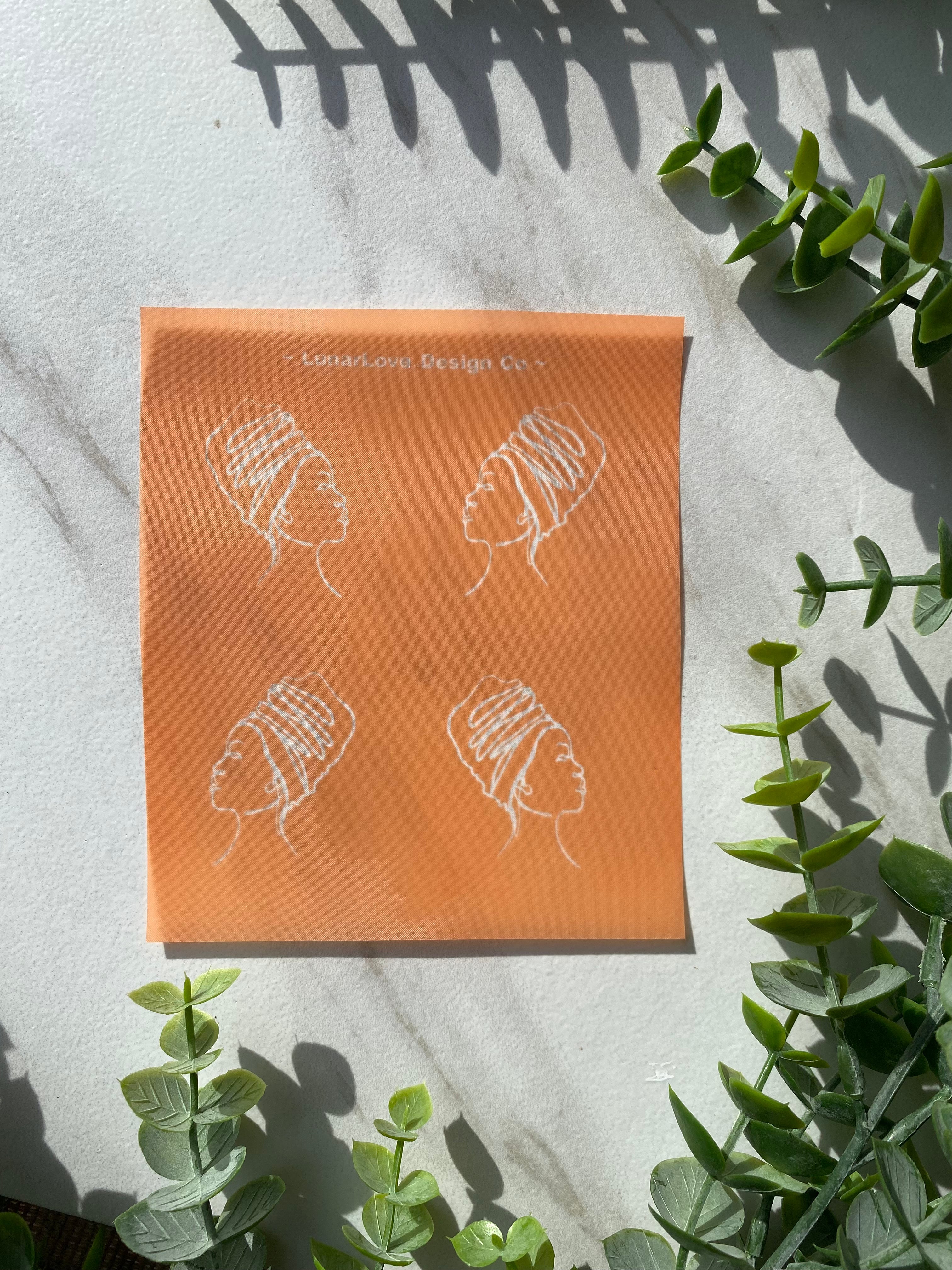 Women’s Face #1 Line Art - Polymer Clay Silkscreen