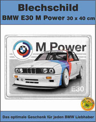 Blechschild BMW E30