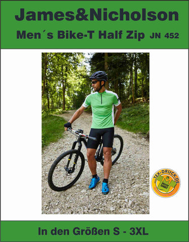 Men´s Bike-T Half Zip James&Nicholson JN452