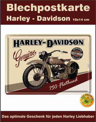 Blechpostkarte Blechpostkarte Harley - Davidson 10 x 14cm