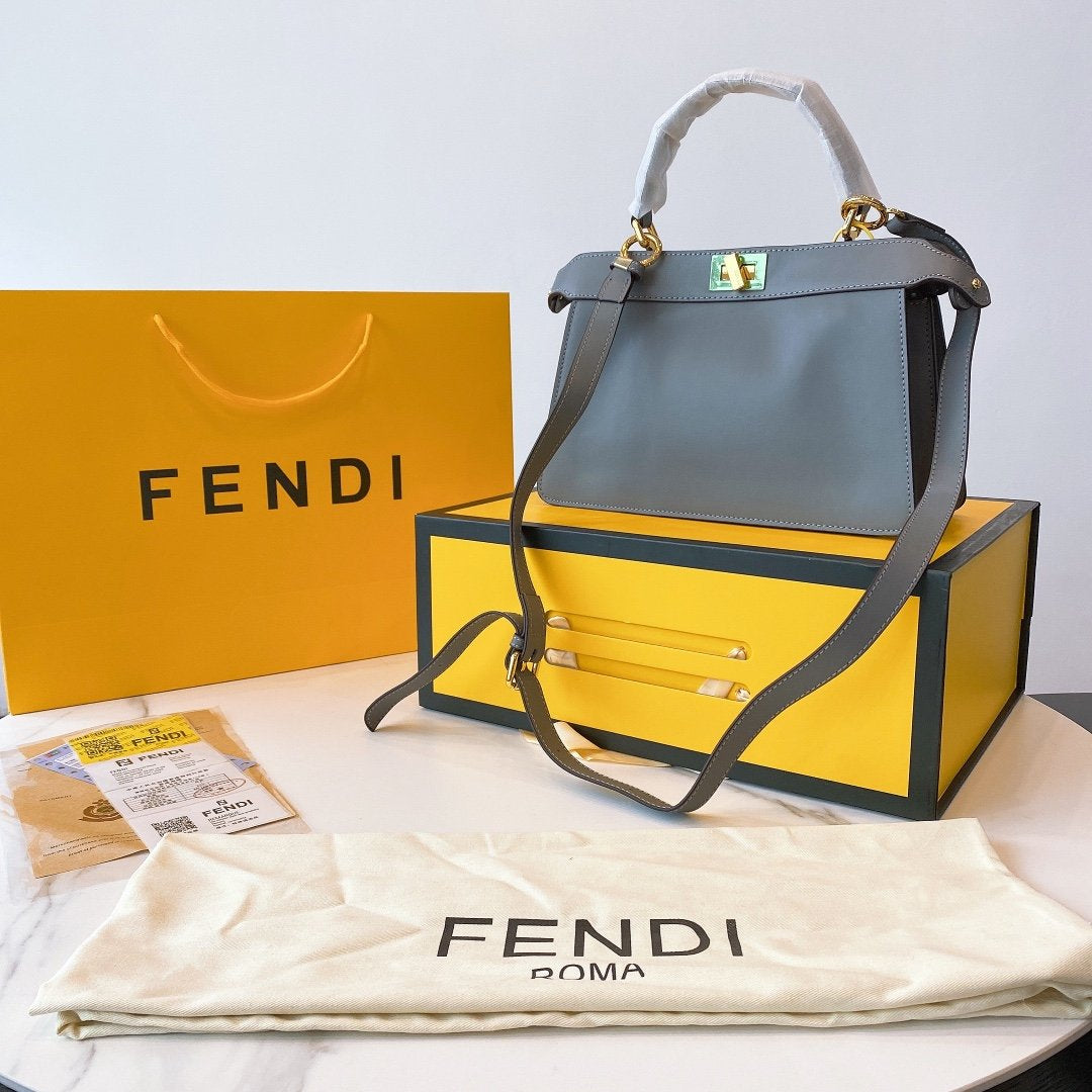 FENDI Women Leather Shoulder Bags Satchel Tote Bag Handbag Shopp