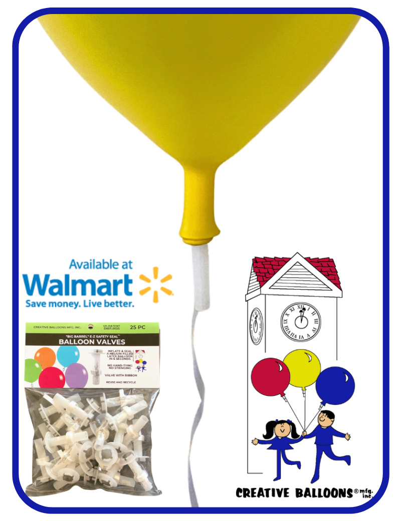 E-Z Safety Seal Balloon Valves at Walmart - Creative Balloons Manufacturing Inc