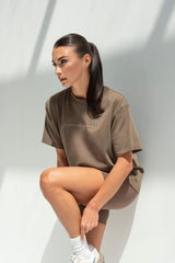 Effortless Comfort: Oversized Cotton T-Shirt Brown, Trentasette