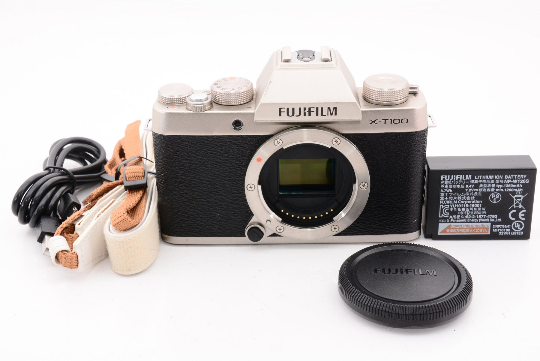 FUJIFILM X-T100 ミラーレスカメラ レンズ付き シャンパンゴールド