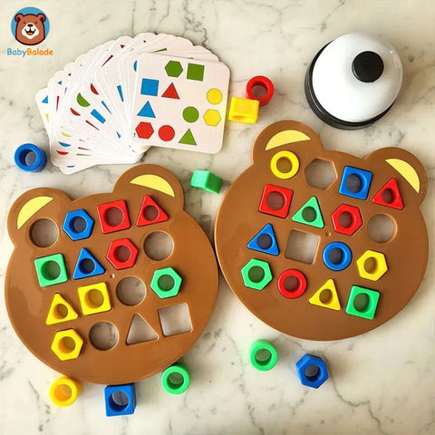 jeu d'association de formes et couleurs - puzzle géométrique idéal pour les petits et pour toute la famille