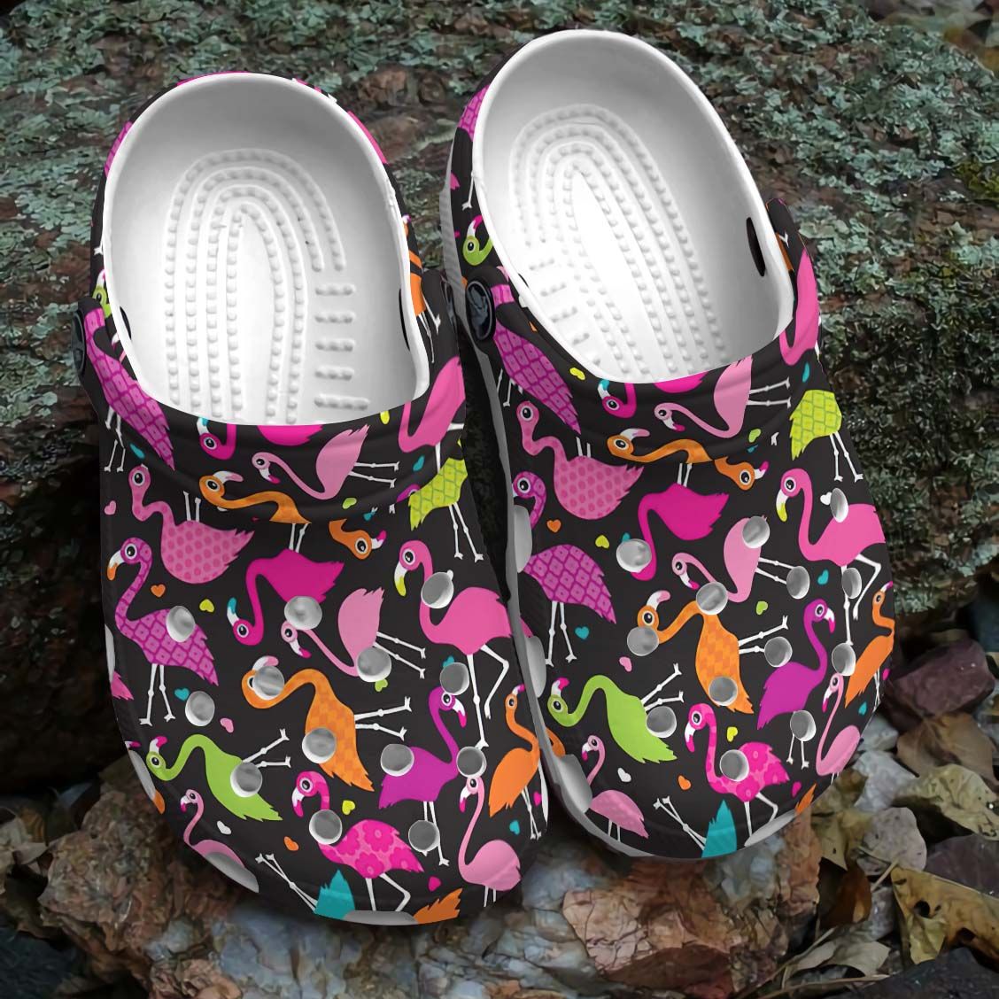 kids flamingo crocs