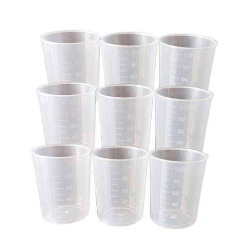Coopay 50 Pack 60ml/2oz Plastic Graduated Cups Transparent Scale Cups Clear  Epoxy Mixing Cups with 100 Pack Wooden Stirring Sticks for Resin, Epoxy