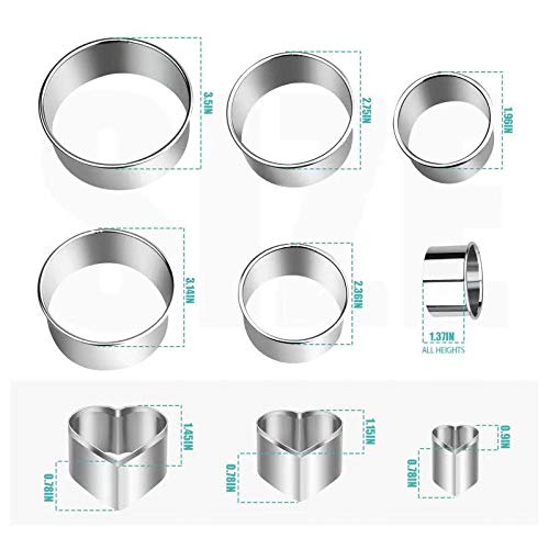 5 Pieces Circle Biscuit Cutter,Professional Stainless Steel Round Cook —  CHIMIYA