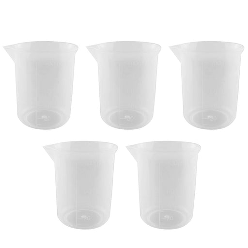 10Pcs 50ml Plastic Liquid Measuring Cups With Lid Laboratory Test  Calibration