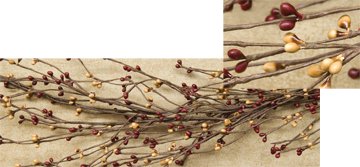 Pip Berry Garland Primitive Mix Black Rust Orange Berries Country