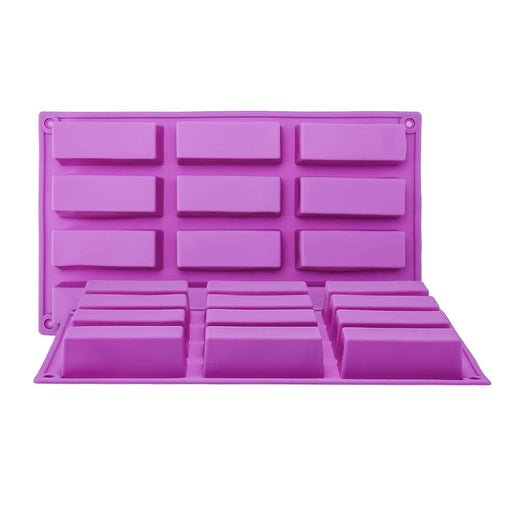  FUGZAUD 2PACK Silicone Cylinder Molds,15-Cavity Round