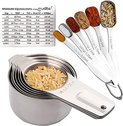 EDELIN Magnetic Measuring Cups and Spoons Set, Stainless Steel 7 cup a —  CHIMIYA