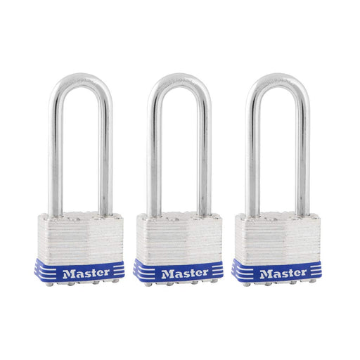 Master Lock (4) Keyed Alike Padlocks w/Thermoplastic Coating and 2(51mm)  Tall Shackle - Model # 311KALH-4