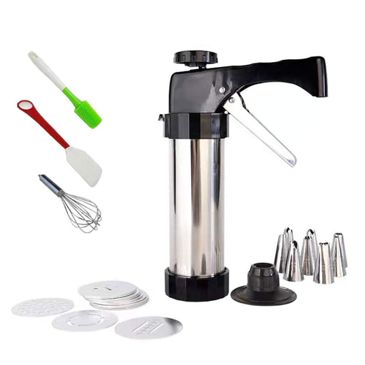 1pc, Cookie Maker, Stainless Steel Cookie Press Gun Kit Biscuit Maker And  Churro Maker Cookie Press Machine With 20 Cookie Discs 4 Nozzles For DIY